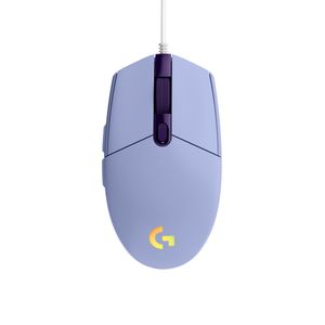 Mouse Alámbrico Logitech Gamer G203 Lightsync Lila